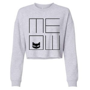 Modern Meow  Cropped Pullover Crew