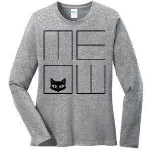 Modern Meow  Ladies Long Sleeve Shirt