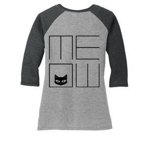 Modern Meow  Women's Tri-Blend 3/4-Sleeve Raglan Shirt