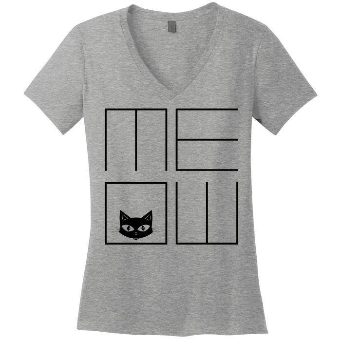 Modern Meow  Women's V-Neck T-Shirt