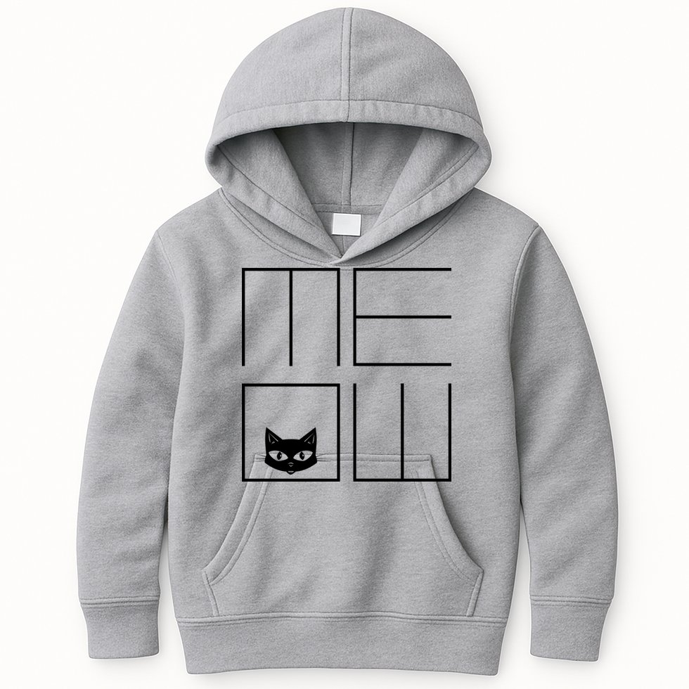 Modern Meow  Kids Hoodie