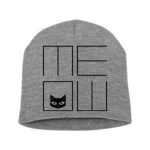 Modern Meow  Short Acrylic Beanie