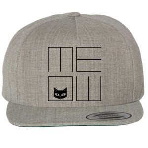 Modern Meow  Wool Snapback Cap