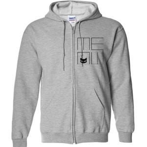 Modern Meow  Full Zip Hoodie