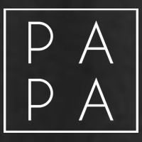 Modern PA PA Papa Father logo 7 Panel Mesh Trucker Snapback Hat