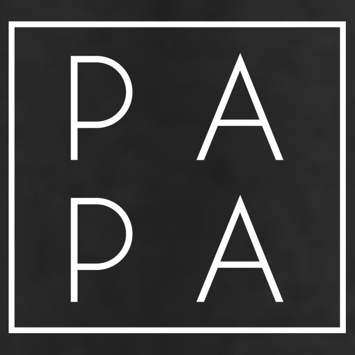 Modern PA PA Papa Father logo 7 Panel Mesh Trucker Snapback Hat