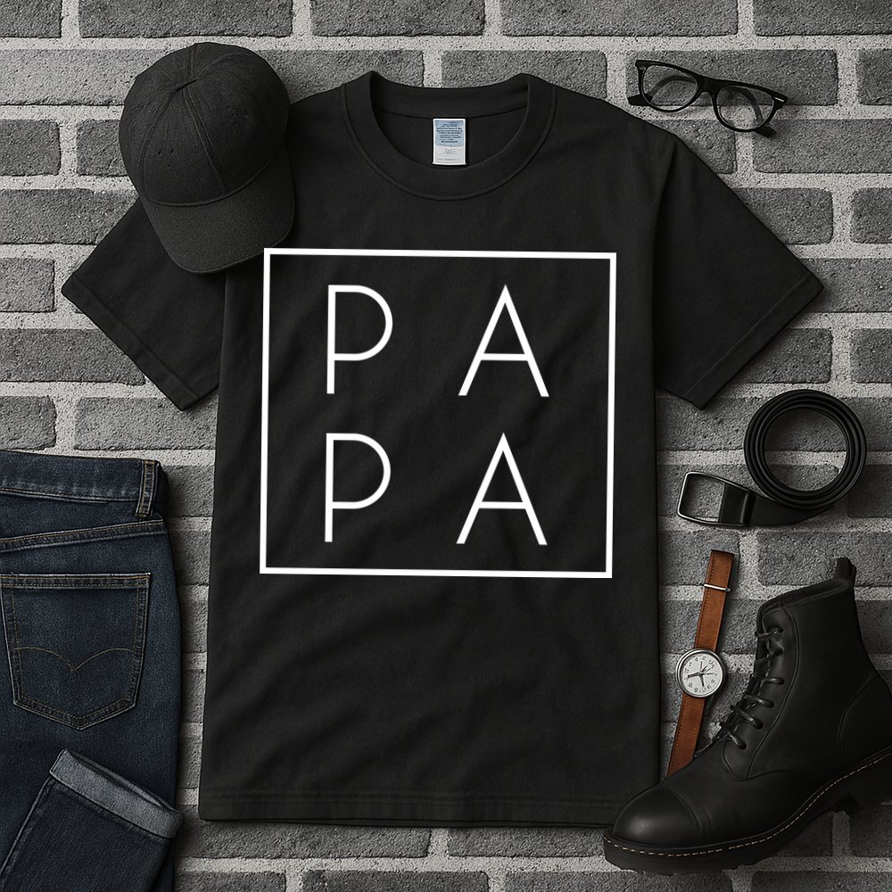 Modern PA PA Papa Father logo Tall T-Shirt