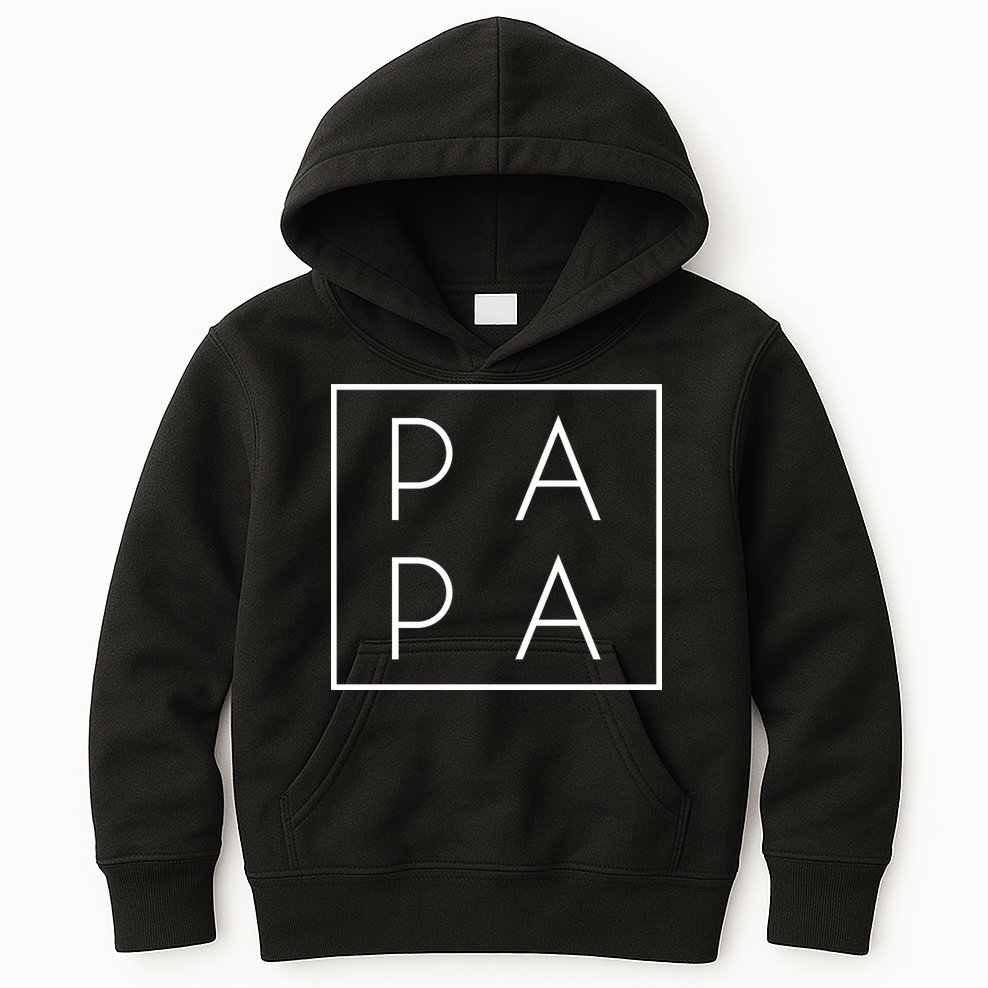 Modern PA PA Papa Father logo Kids Hoodie