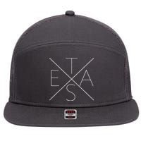 Modern Texas  7 Panel Mesh Trucker Snapback Hat