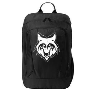 Modern Wolf Face Symbol City Backpack