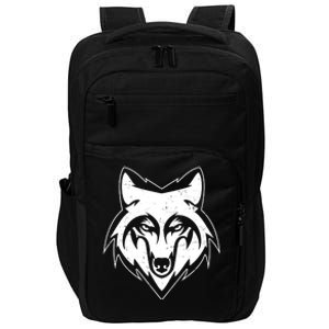 Modern Wolf Face Symbol Impact Tech Backpack