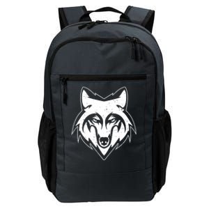 Modern Wolf Face Symbol Daily Commute Backpack