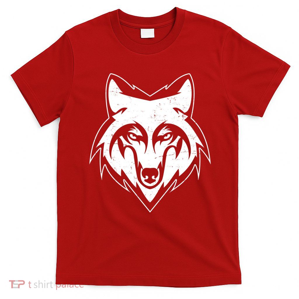 Modern Wolf Face Symbol T-Shirt