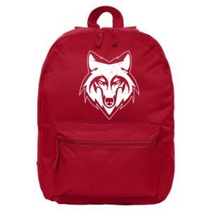 Modern Wolf Face Symbol 16 in Basic Backpack