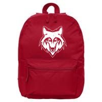 Modern Wolf Face Symbol 16 in Basic Backpack