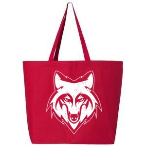 Modern Wolf Face Symbol 25L Jumbo Tote