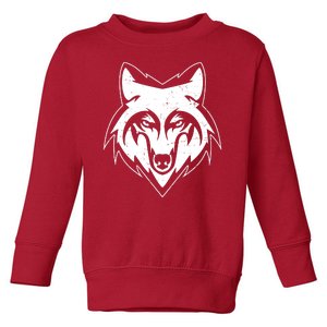 Modern Wolf Face Symbol Toddler Sweatshirt