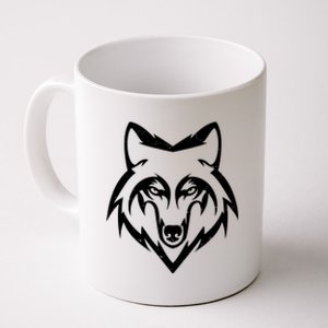 Modern Wolf Face Symbol Coffee Mug