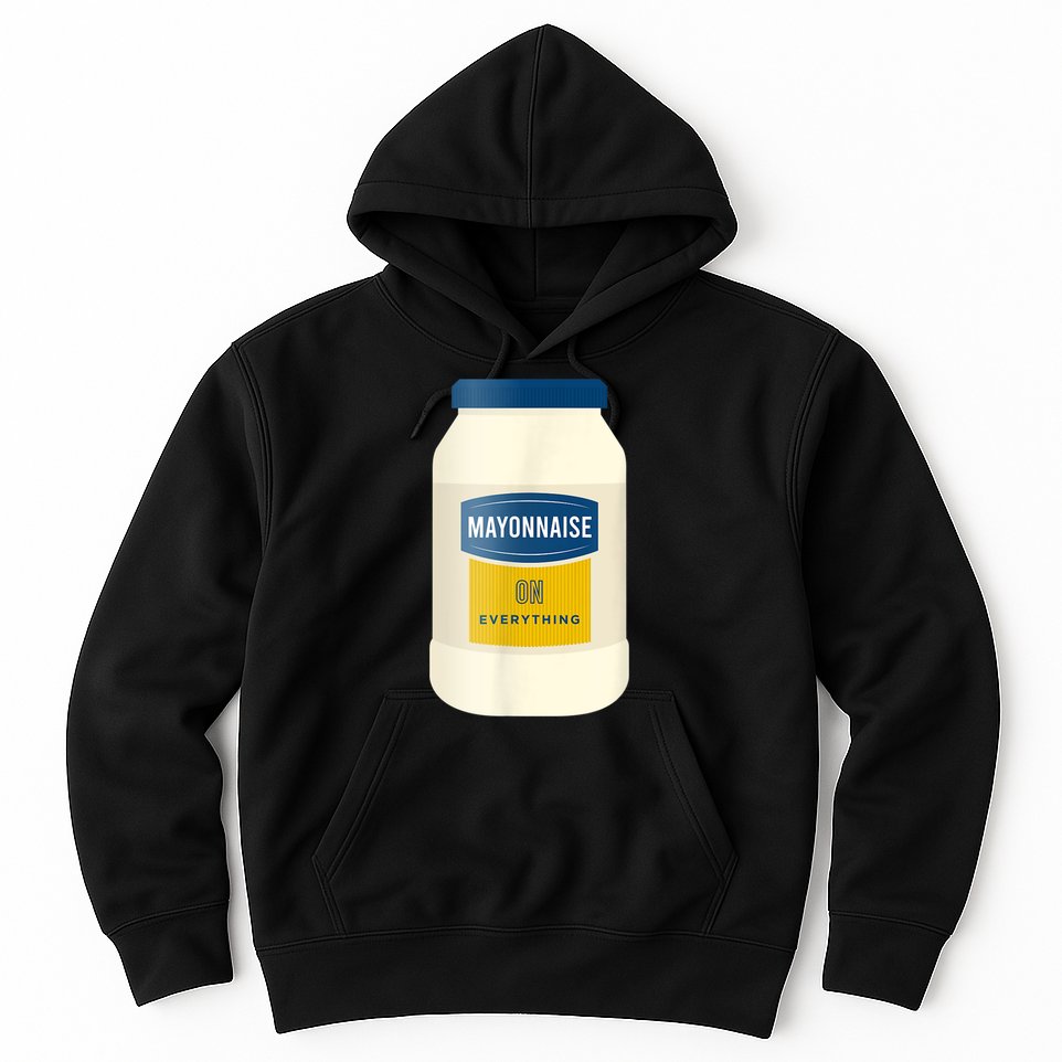 Mayonnaise On Everything Mayo Lover Funny Condiment Fan Hoodie