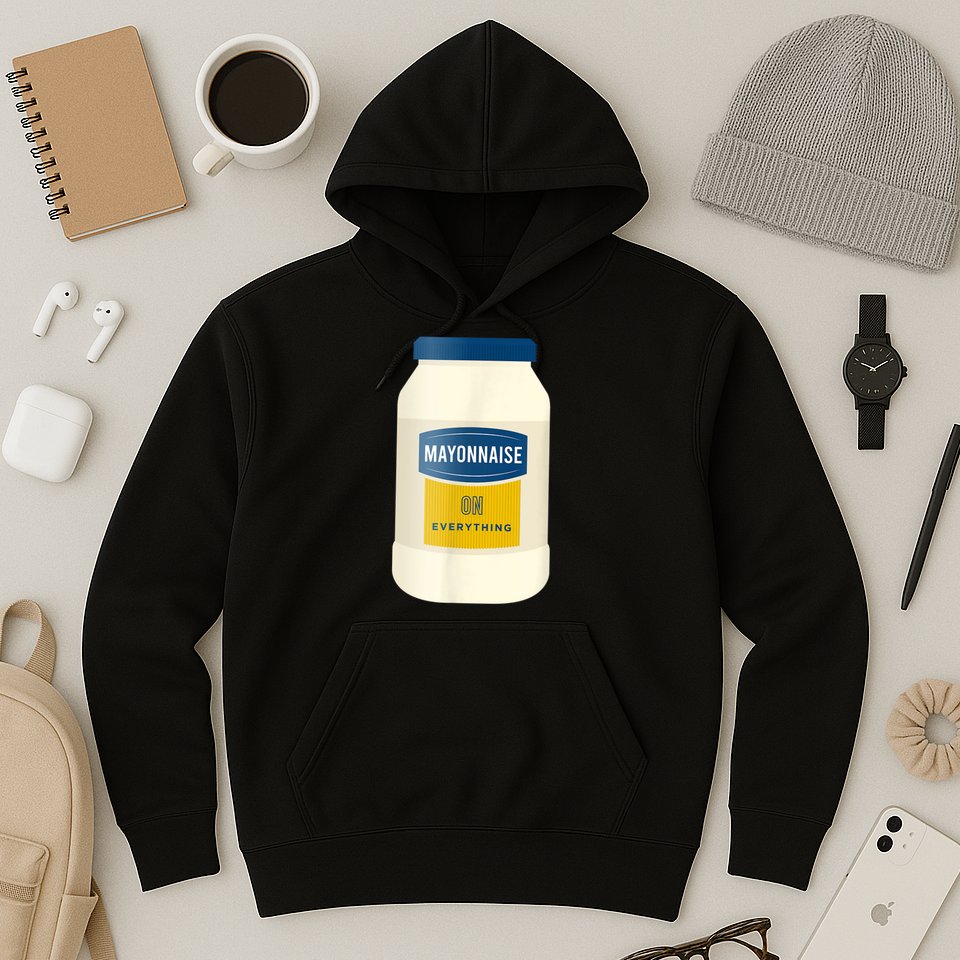 Mayonnaise On Everything Mayo Lover Funny Condiment Fan Hoodie