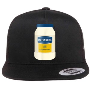 Mayonnaise On Everything Mayo Lover Funny Condiment Fan Flat Bill Trucker Hat