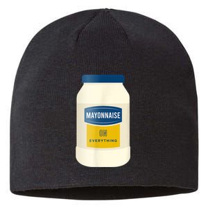 Mayonnaise On Everything Mayo Lover Funny Condiment Fan Sustainable Beanie