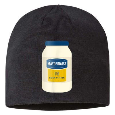 Mayonnaise On Everything Mayo Lover Funny Condiment Fan Sustainable Beanie