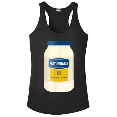 Mayonnaise On Everything Mayo Lover Funny Condiment Fan Ladies PosiCharge Competitor Racerback Tank