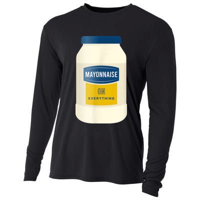 Mayonnaise On Everything Mayo Lover Funny Condiment Fan Cooling Performance Long Sleeve Crew