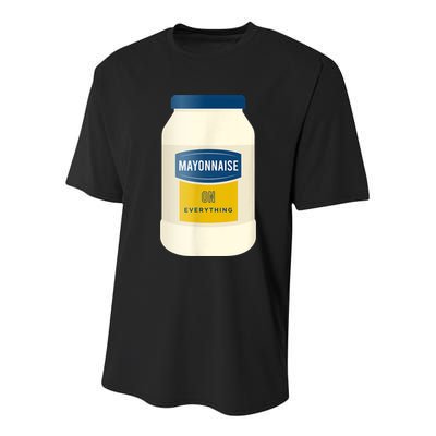 Mayonnaise On Everything Mayo Lover Funny Condiment Fan Youth Performance Sprint T-Shirt