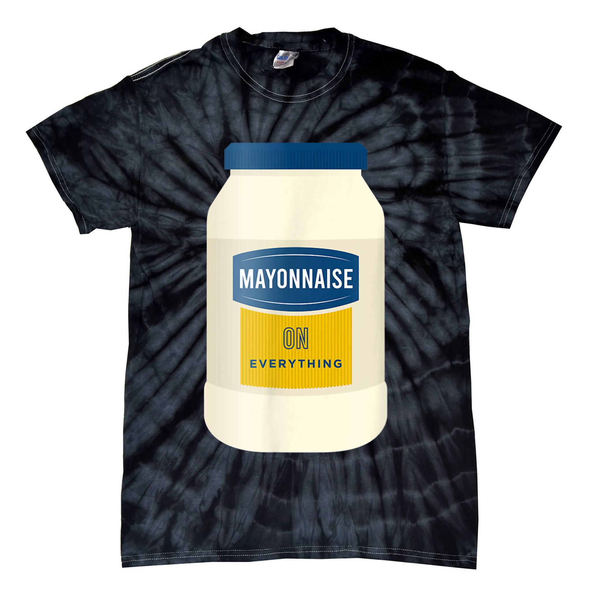 Mayonnaise On Everything Mayo Lover Funny Condiment Fan Tie-Dye T-Shirt