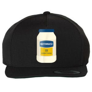 Mayonnaise On Everything Mayo Lover Funny Condiment Fan Wool Snapback Cap