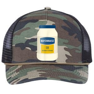 Mayonnaise On Everything Mayo Lover Funny Condiment Fan Retro Rope Trucker Hat Cap