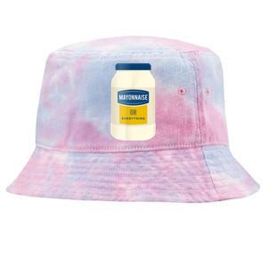 Mayonnaise On Everything Mayo Lover Funny Condiment Fan Tie-Dyed Bucket Hat