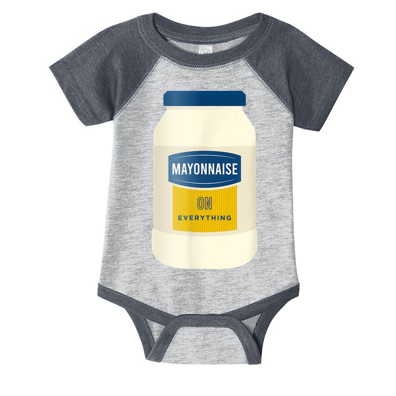 Mayonnaise On Everything Mayo Lover Funny Condiment Fan Infant Baby Jersey Bodysuit