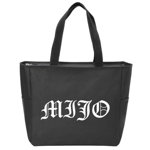 Mijo Old English Mi Hijo Zip Tote Bag