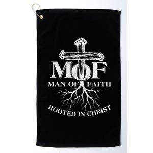 MOF Man of Faith Rooted In Christ Platinum Collection Golf Towel