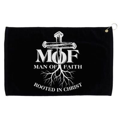 MOF Man of Faith Rooted In Christ Grommeted Golf Towel