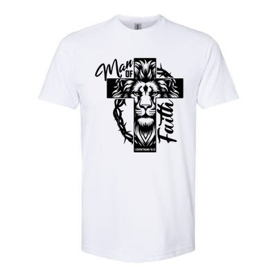 Man Of Faith Religious Motif Softstyle® CVC T-Shirt