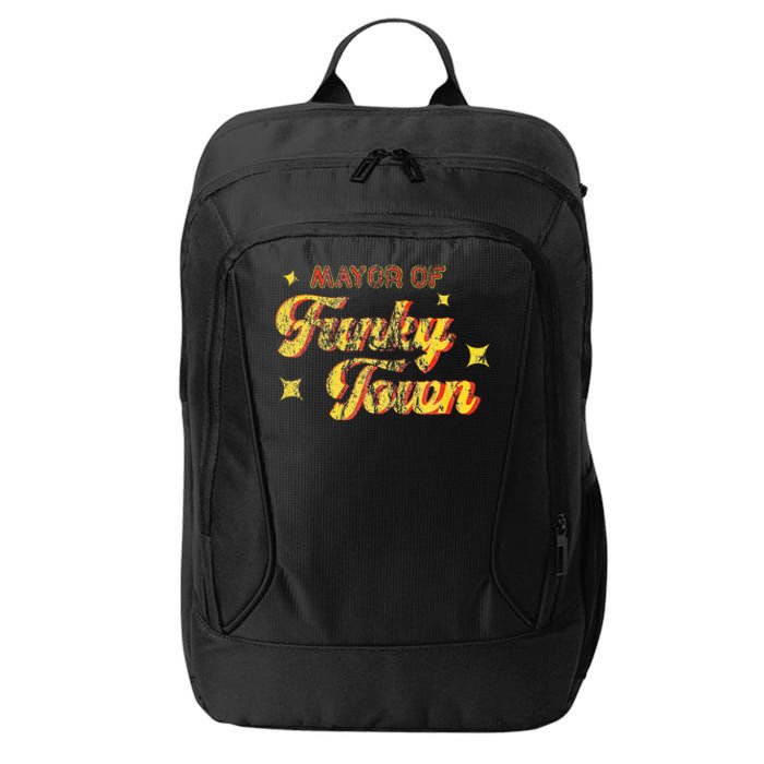 Mayor Of Funky Town 1970s Disco Funk 70s Retro Funk City Backpack