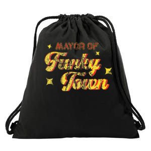 Mayor Of Funky Town 1970s Disco Funk 70s Retro Funk Drawstring Bag