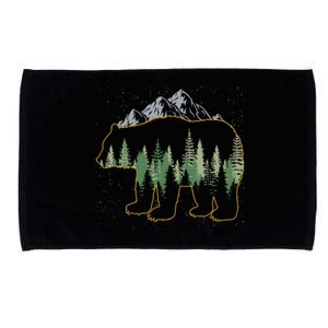 Mountain Outdoors Forest Animal Wildlife Nature Brown Bear Meaningful Gift Microfiber Hand Towel