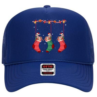 Matching Outfits For Holiday Party Otter Christmas Socks Meaningful Gift High Crown Mesh Back Trucker Hat