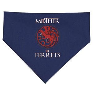 Mother Of Ferrets Funny Ferret Lover Gifts Women Girl USA-Made Doggie Bandana