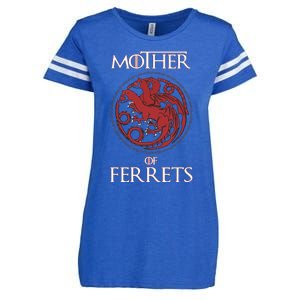 Mother Of Ferrets Funny Ferret Lover Gifts Women Girl Enza Ladies Jersey Football T-Shirt