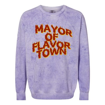 Mayor Of Flavor Town Colorblast Crewneck Sweatshirt