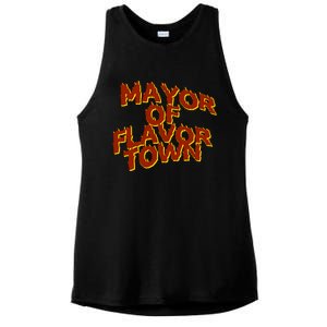 Mayor Of Flavor Town Ladies PosiCharge Tri-Blend Wicking Tank