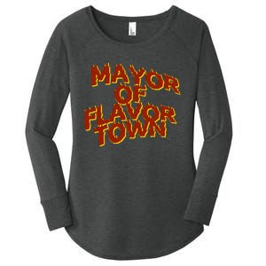 Mayor Of Flavor Town Women's Perfect Tri Tunic Long Sleeve Shirt