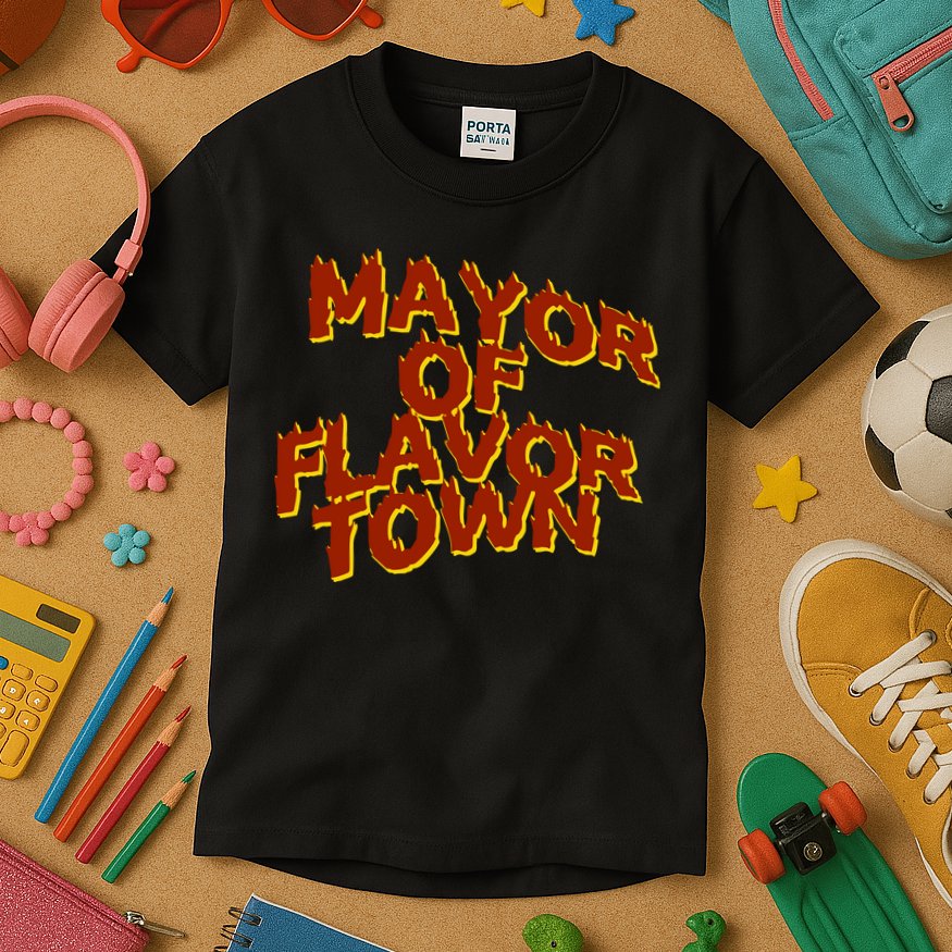 Mayor Of Flavor Town Kids T-Shirt