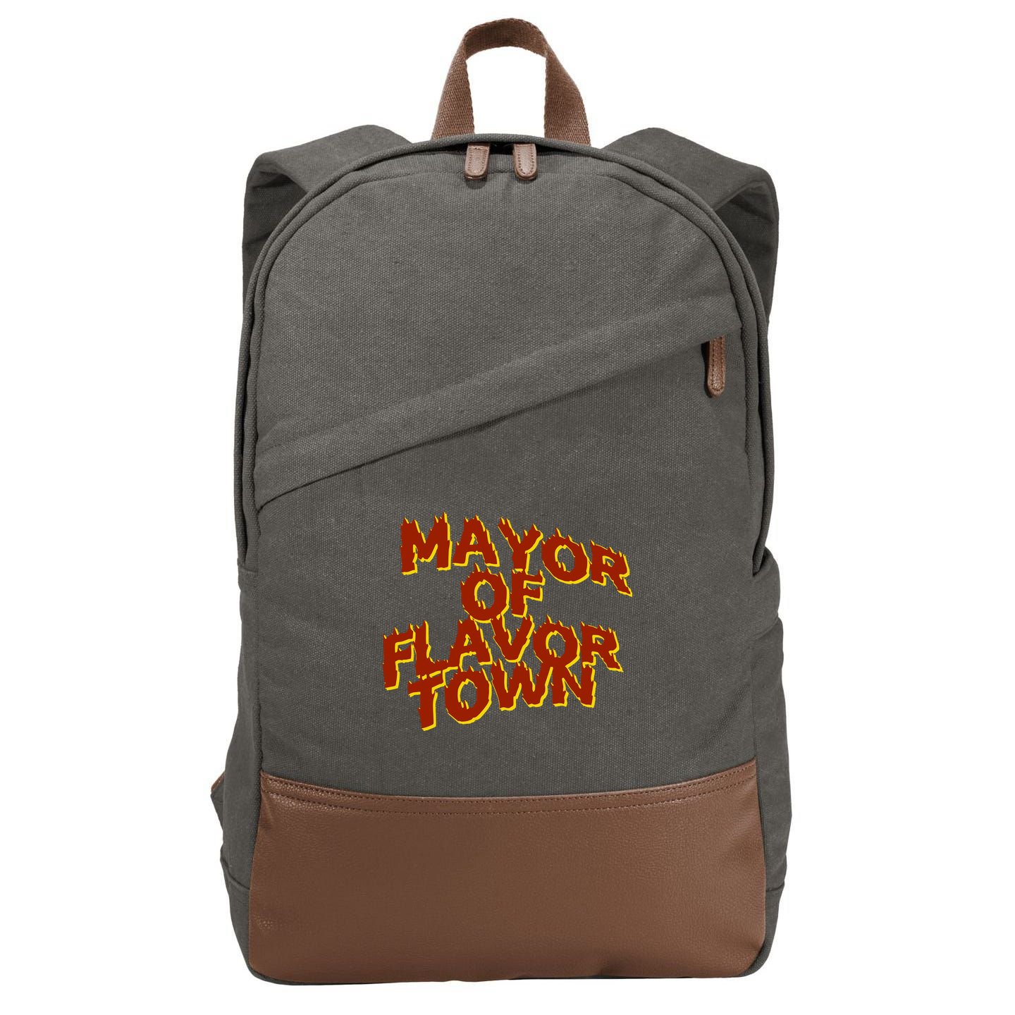 Mayor Of Flavor Town Cotton Canvas Backpack